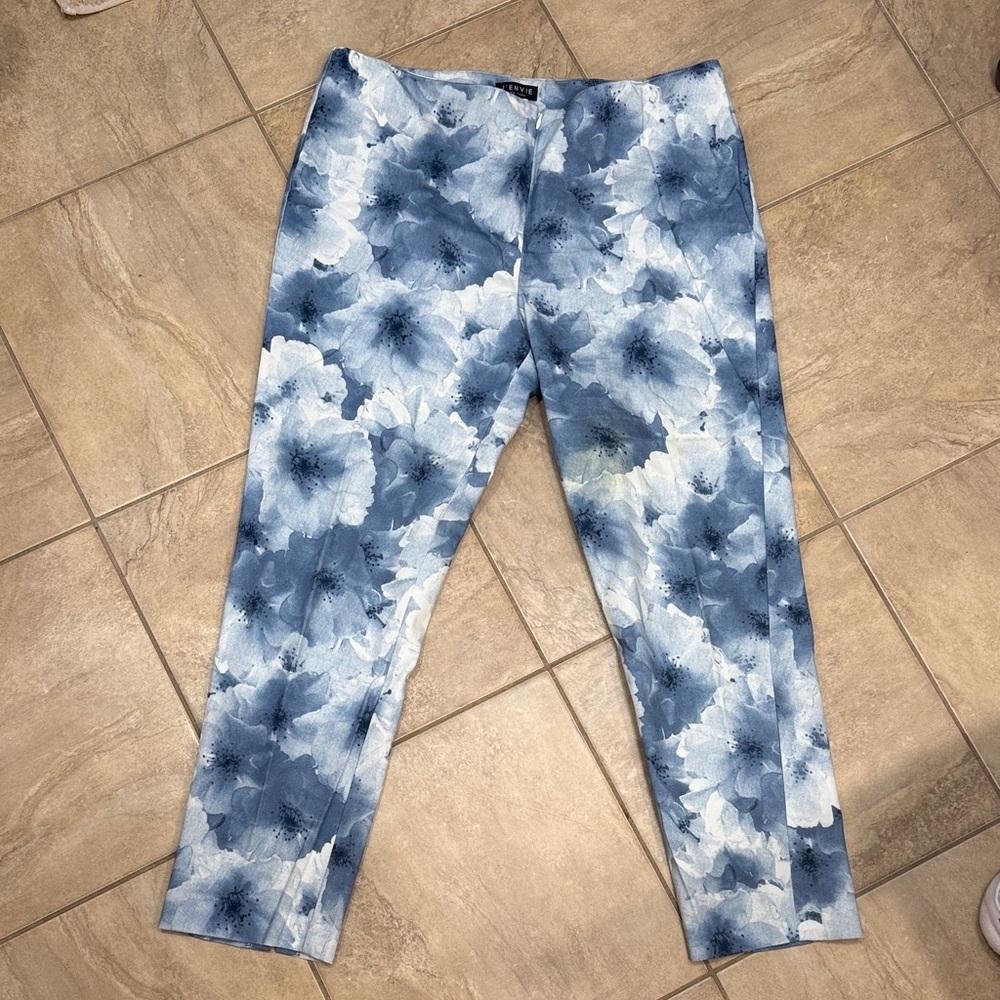 J’ENVIE Floral Blue and White Pants